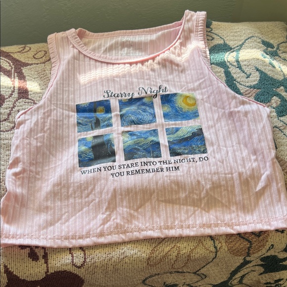 SHEIN Other - #1021+Starry Night Pink Teen-Tank Top